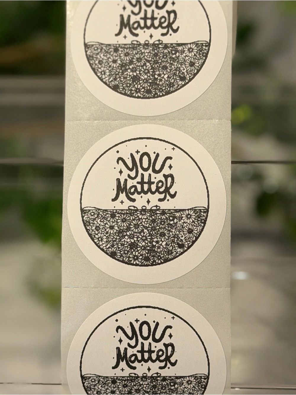 You Matter Floral Encouragement Stickers 2 Inch Round Labels 200 Pack